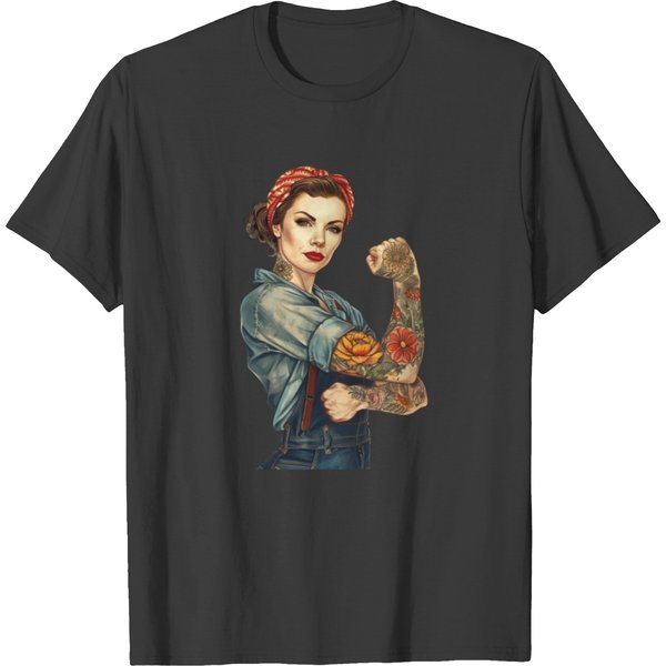 Rosie The Riveter Vintage Empowerment T Shirts-image