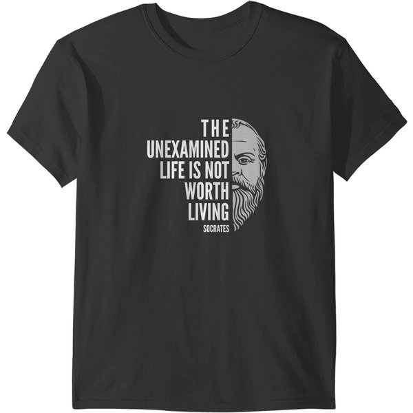 Socrates Quote The Unexamined Life T-Shirts-image