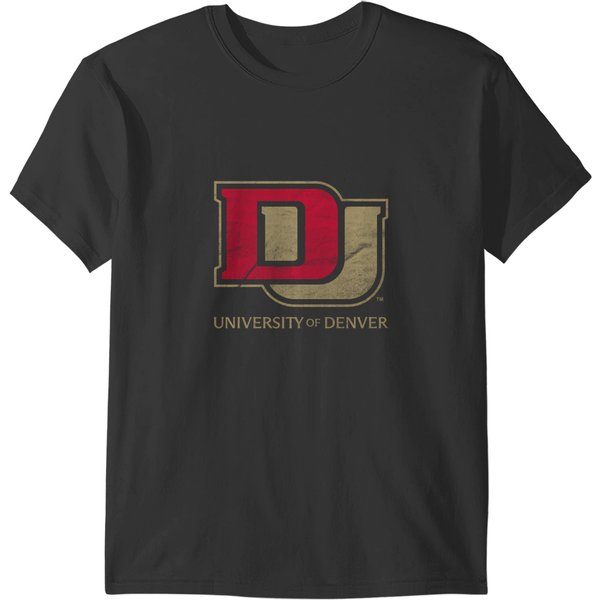 University Of Denver Pioneers Distressed Primary Sweat T-Shirts-image
