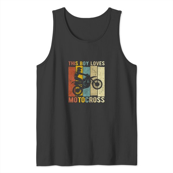 Motocross Biker This Boy Loves Motocross Boys Dirt Bike Tank Tops-image