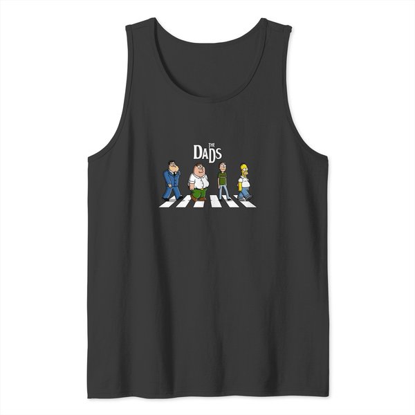 The Dads American Dad, Family Guy, Rick And Rickandmorty, And The Simpsons Tank Tops-image