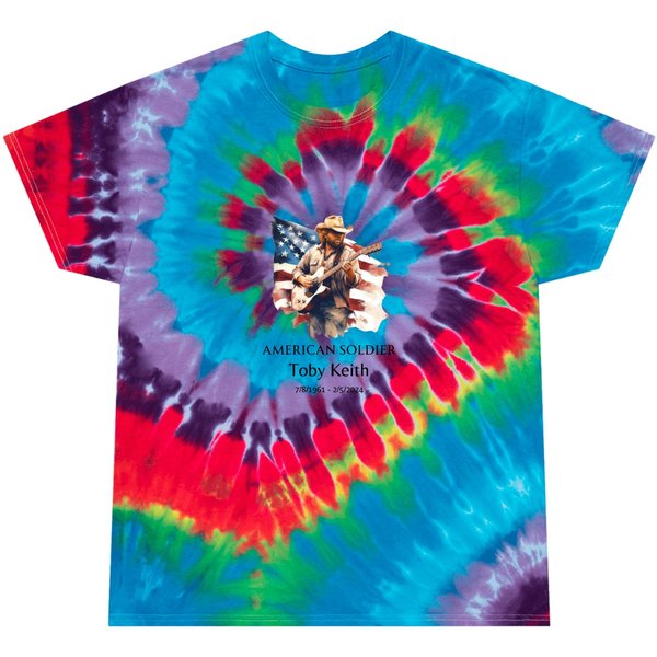 Toby Keith American Soldier Tie Dye T Shirts-image