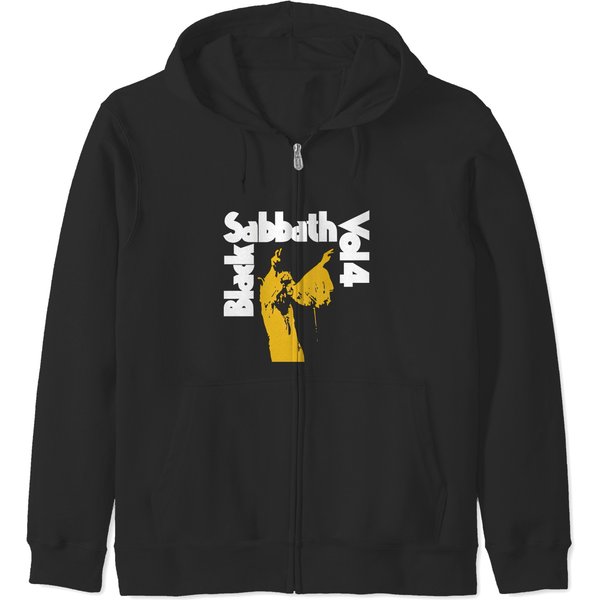 Black Sabbath Vol. 4 Vintage Coal T-Shirt Zip Hoodies-image
