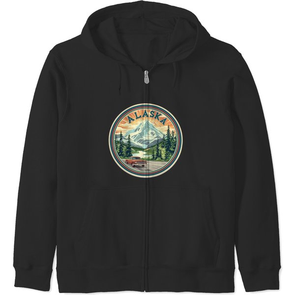 Alaska Alaska State Usa Design Zip Hoodies