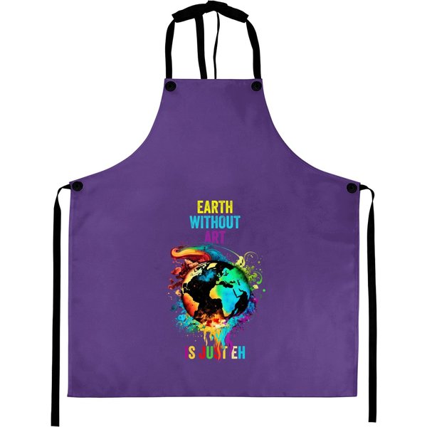 Earth Without Art Is Just Eh Painting Artist Pun Art Teacher Aprons-image