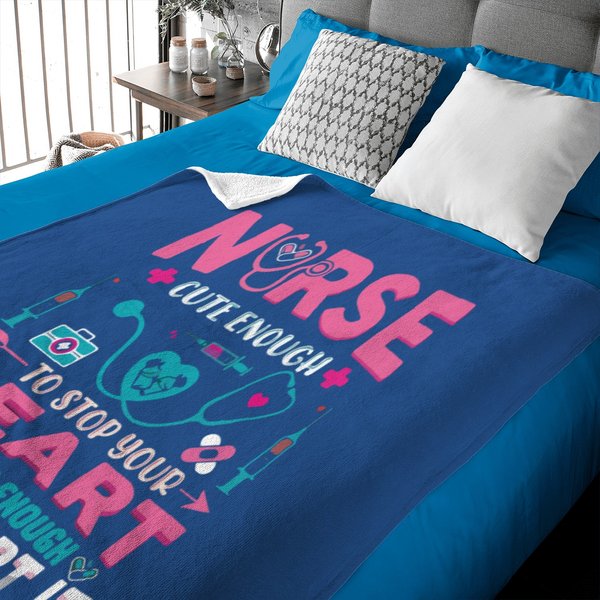 Cute Enough To Stop Your Heart Skilled Enough To Restart It Baby Blankets-image