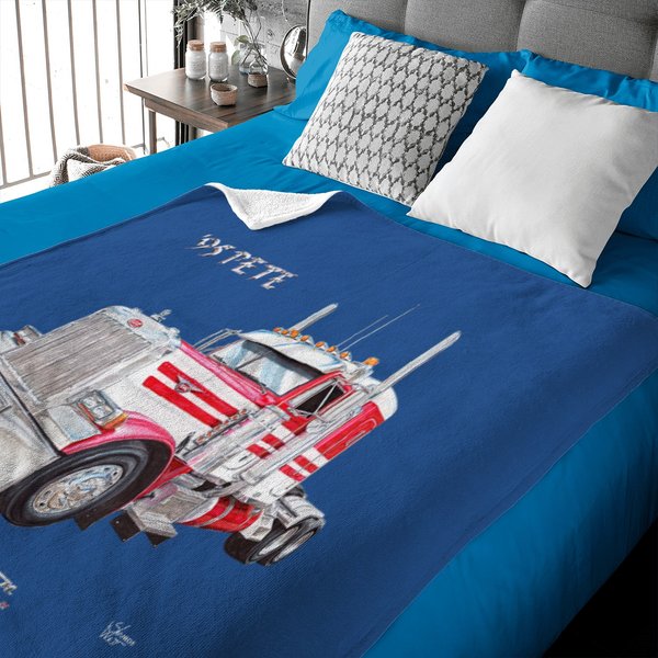 Peterbilt Semi Truck Baby Blankets-image