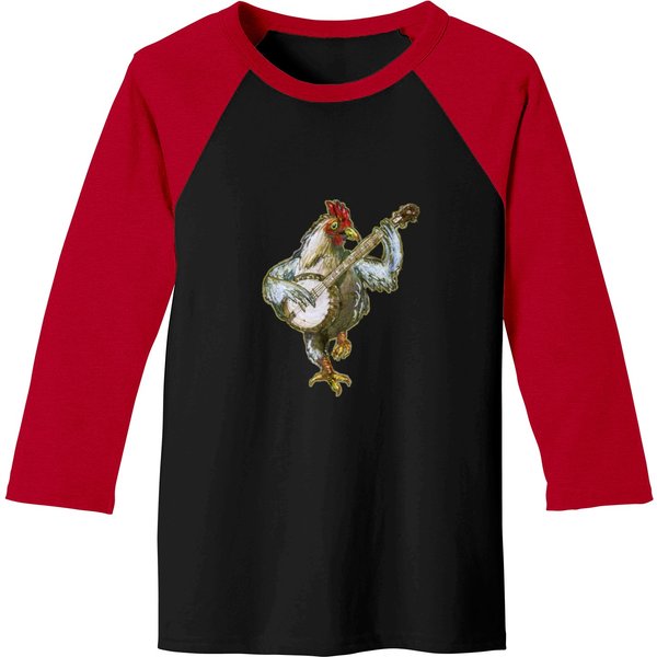 Banjo Playing Chicken - Banjo Player - Baseball Tees