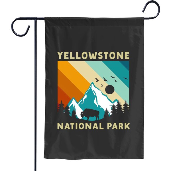 Yell.Ow.Sto.Ne National Park Garden Flags, Vintage Yell.Ow.Sto.Ne Garden Flags-image
