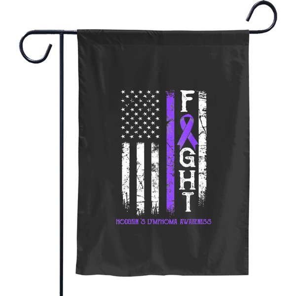 Hodgkin's Lymphoma Warrior Us Flag Garden Flags Garden Flags-image