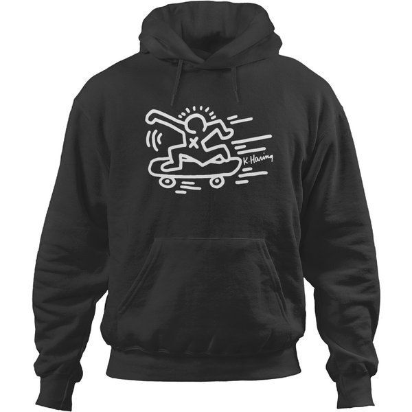 Vintage Hoodies - Keith Haring Hoodies Skateboard-image
