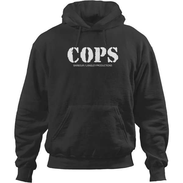 90S Cops Tv Promo Hoodies. Vintage Early 1990S Cops Bad Boys Barbour-image