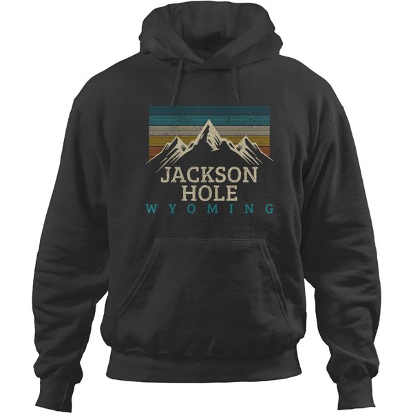 Jackson Hole Wyoming Vintage Mountains Nature Souv Hoodies-image