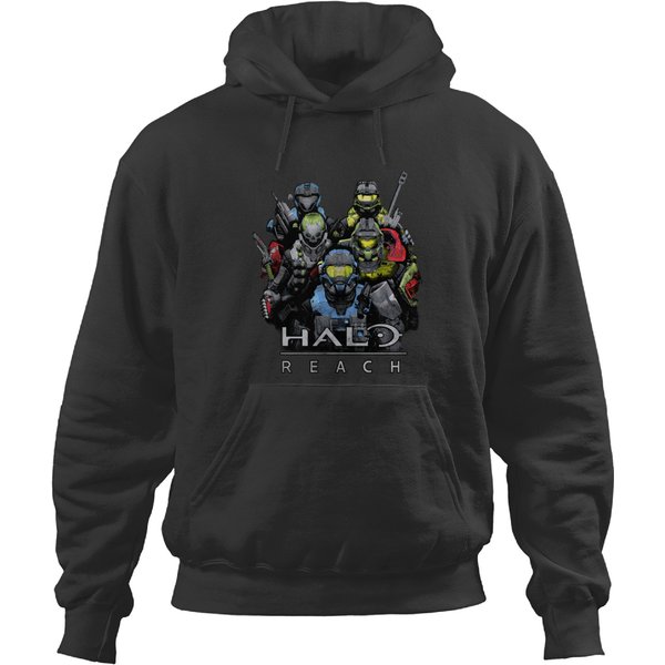 Vintage Halo Reach Spartan Noble Six Graphic Hoodies-image