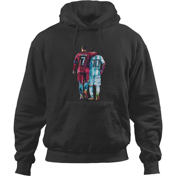 Lionel Messi And Cristiano Ronaldo Hoodies, Football Legends Hoodies-image