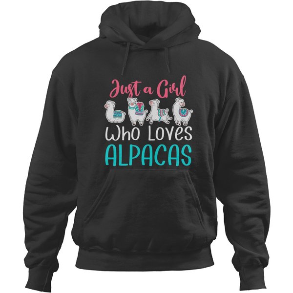 Just A Girl Who Loves Alpacas Farmer Lover Gift T Shirt Hoodies-image