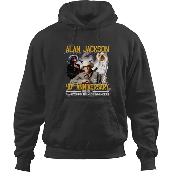 Alan Jackson 40th Anniversary 1983 2023 For The Music & Memories Hoodies