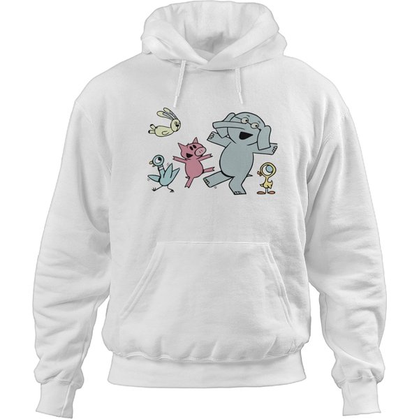 Elephant And Piggie Dancing With Friends Hoodies