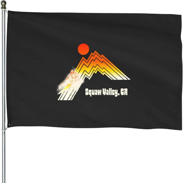 Squaw Valley Squaw Valley Tahoe California 70S House Flags-image