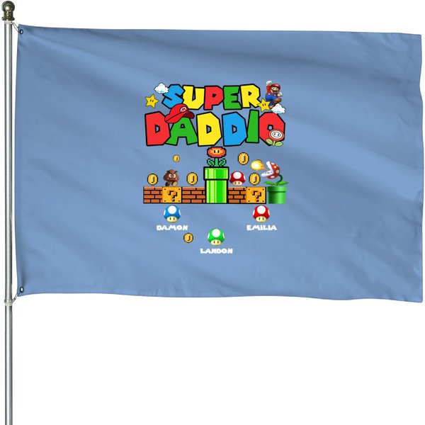Personalized Super Daddio House Flags, Super Daddio House Flags-image