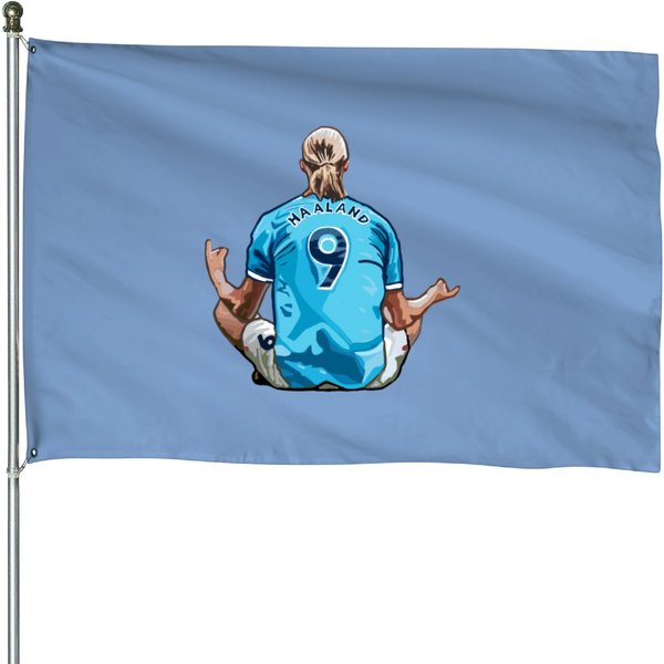 Erling Haaland Soccer Football Star House Flags-image