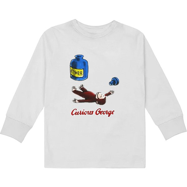 Curious George Breathes In Ether Kids Long Sleeve T Shirts-image