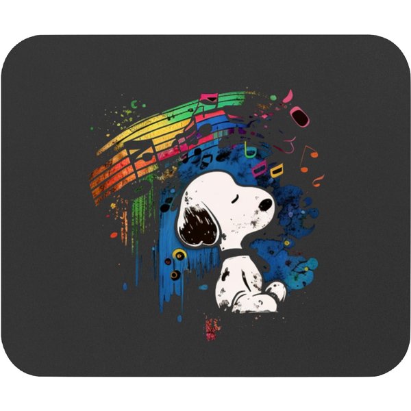 Snoopy Abstract Music - Snoopy - Mouse Pads