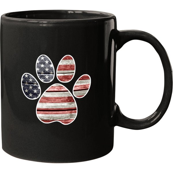 Patriotic Paw Print, American Flag Mugs-image