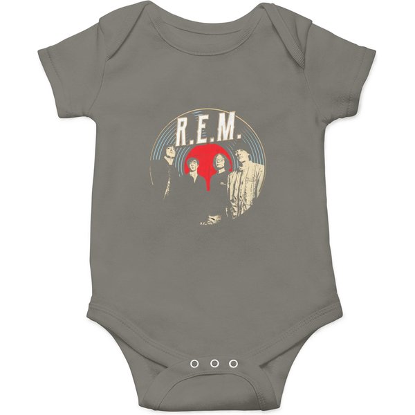 Rem Rock Band Onesies | Vintage Vinyl Rem Band Onesies-image