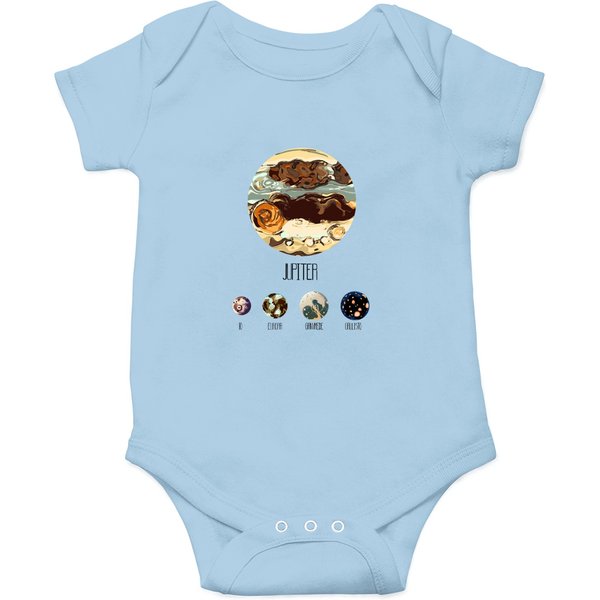Jupiter And The Four Galilean Moons Onesies-image