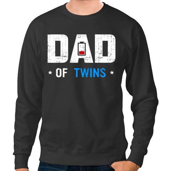 Mens Dad Of Twins Fathers Day Sweatshirts-image