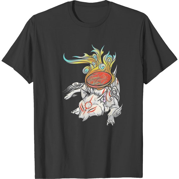 Okami - Amaterasu Rests T-Shirts-image