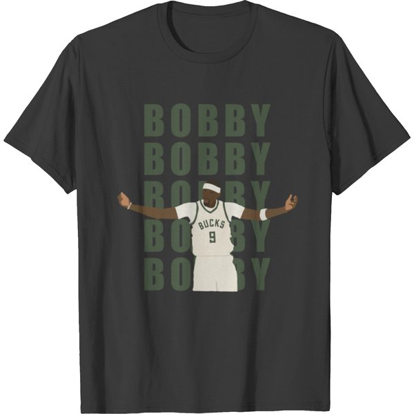 Mil Waukee Bucks Bobby Portis Bobby Chant - Black Background T-Shirts-image