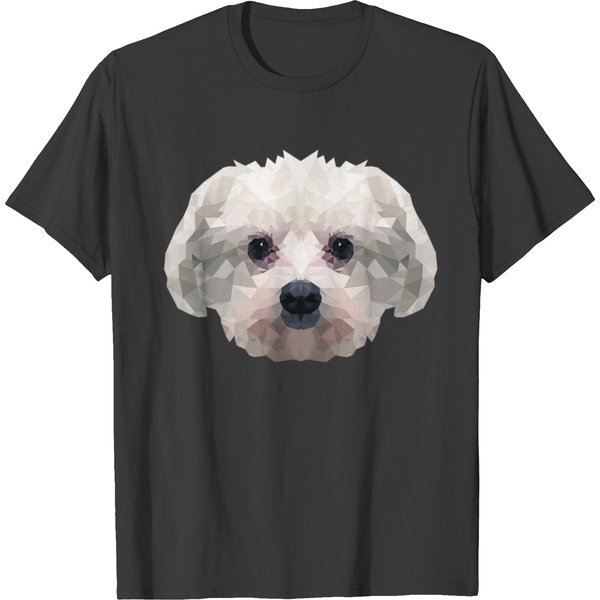 Dog Havanese Polygon Art Low Poly Maltese Havanese Dog Owners T-Shirts-image