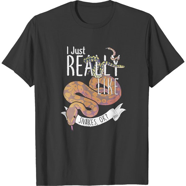 Snake T- Shirt I Just Really Like Snakes, O K T-Shirts-image