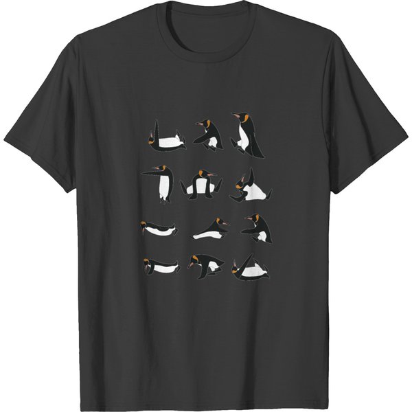 Penguins Doing Yoga Funny T Shirt T-Shirt-image