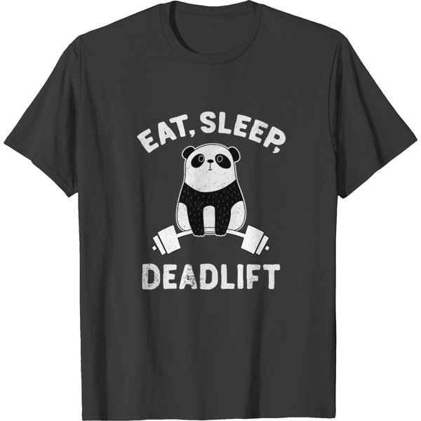 Panda Deadlift Workout Weightlifting Bodybuilding T-Shirt-image