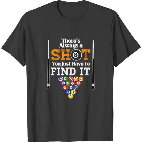 Pool Player Skills - Billiard 8 Ball Shot T-Shirt-image