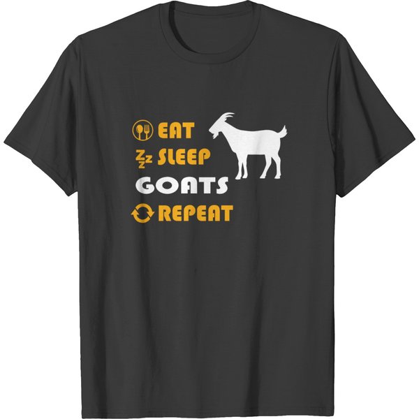 Eat. Sleep. Goats. Repeat. T-Shirt-image