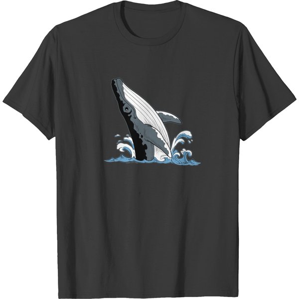 Breaching Whale Gift Sea Life Ocean Conservation T-Shirt-image