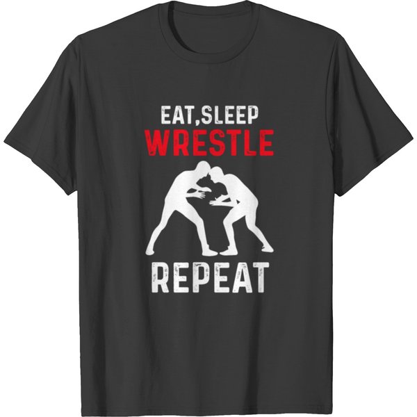 Eat Sleep Wrestle Repeat Wrestling T-Shirt-image