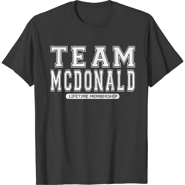 Team Mcdonald Family Surname Reunion Crew Member G T-Shirt-image
