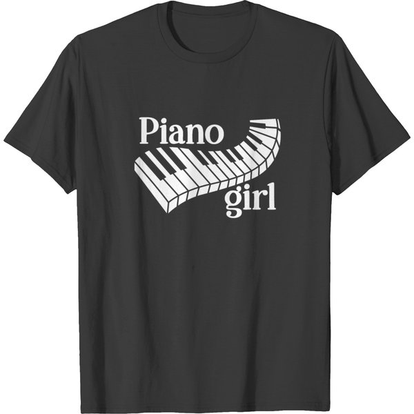 Piano Girl Women's Artistic Piano Keyboard Player T-Shirt-image