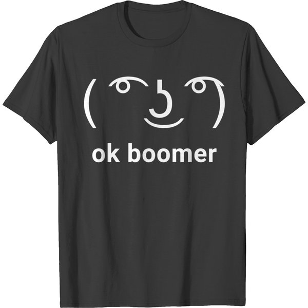 Ok Boomer Lenny Face Funny Ironic Dank Meme T-Shirt-image