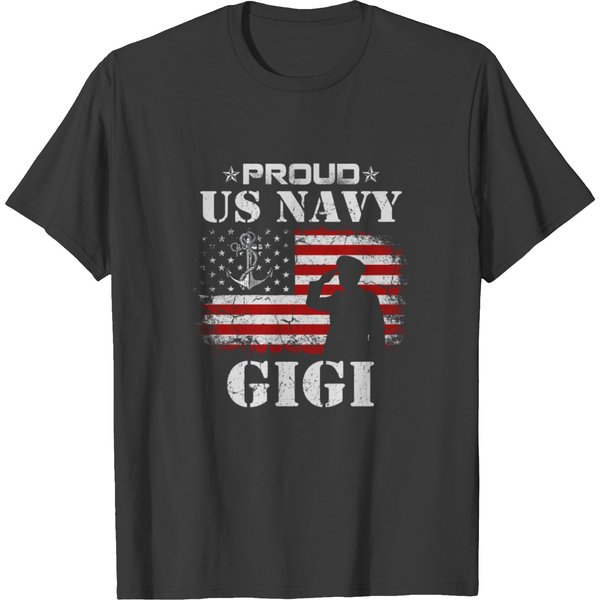 American Flag Us Navy Proud Gigi T-Shirt-image