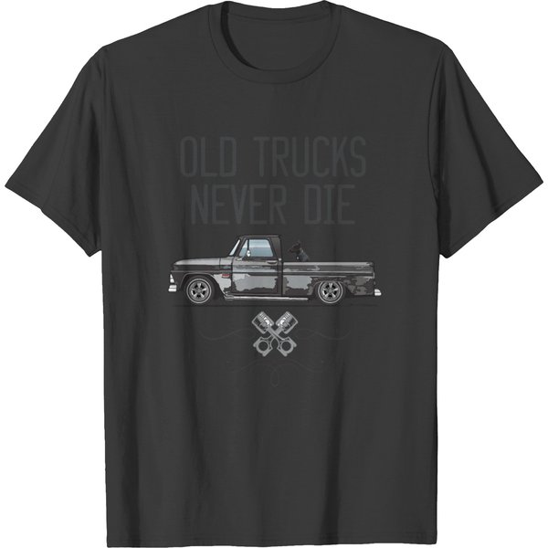 Old Trucks Never Die Jet Black T-Shirt-image