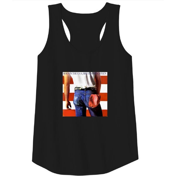 Bruce Springsteen Unisex Tank Tops: Born In The Usa-image