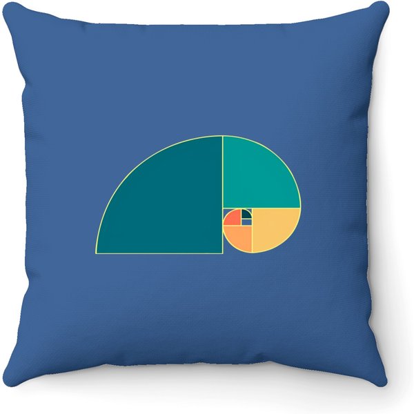 Vintage Fibonacci Spiral - Fibonacci - Throw Pillows-image