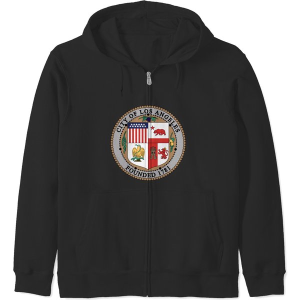 Seal Of The City Of Los Angeles Founded 1781 Zip Hoodies
