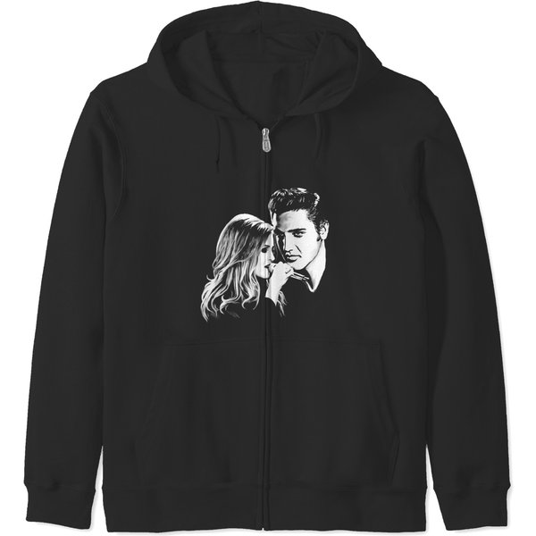 Elvis And Lisa! Zip Hoodies, We Lost Lisa Marie This Year At Least She Is With Her Daddy Now